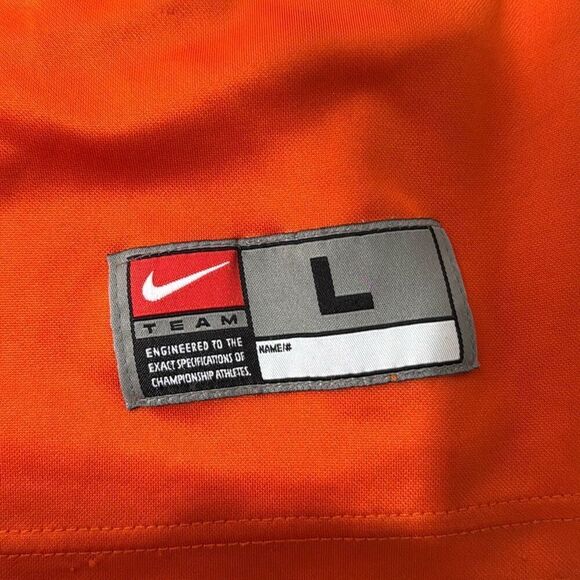 Nike Team Men's Dri-Fit Cotton Poly Tee Pullover Color Brilliant Orange Size L - Picture 3 of 7